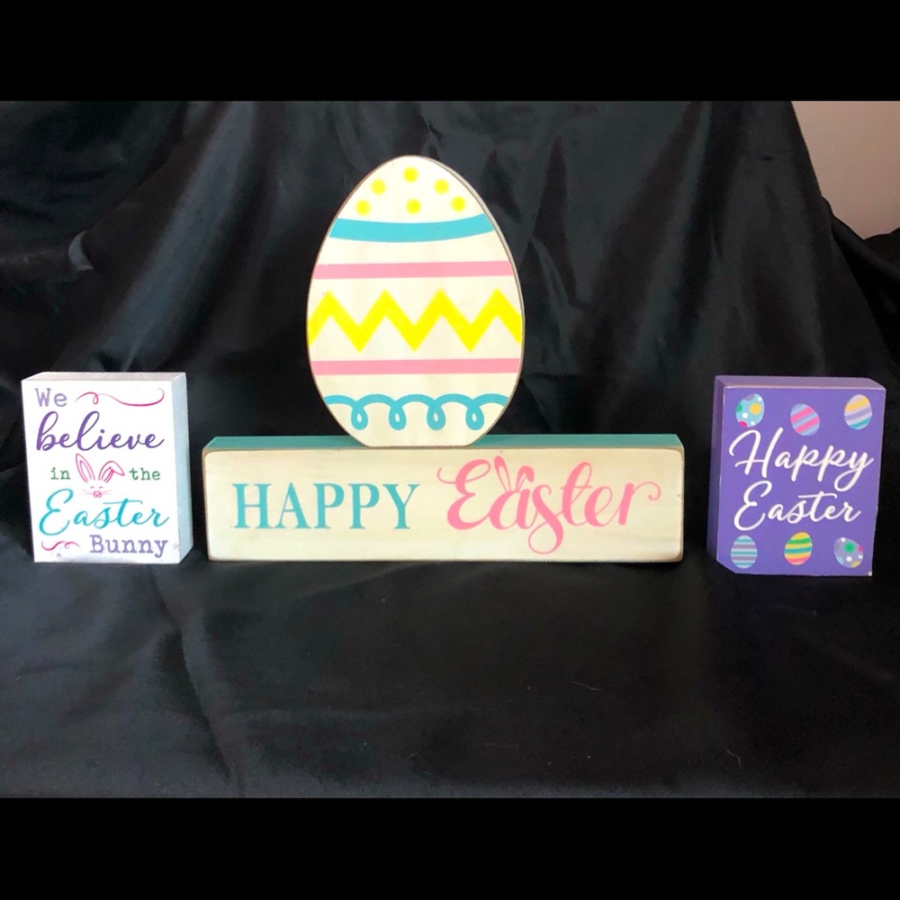 ❌SOLD❌ 4-Pc. Easter/Spring Block Set, NWOT